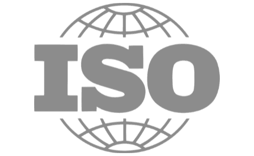 Custom dimensions 520×320 px The image displays the logo of the International Organization for Standardization (ISO). It features the acronym "ISO" in bold, gray letters against a dark background. Behind the letters, there is a depiction of a globe represented with latitude and longitude lines, also in gray.